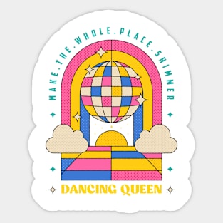 Disco Dancing Queen Sticker